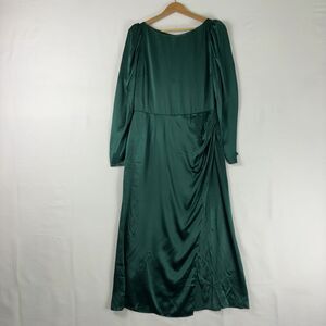 Reformation Dress Cameron Long Sleeve Silk Slit Midi Wedding